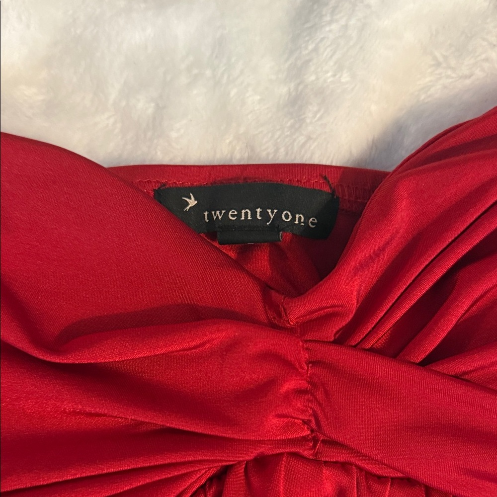 Elegant Red Twentytone Halter Dress